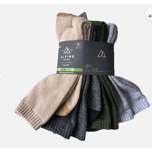 Alpine Design Performance Cushioned Hiker Crew Socks - 4 Pack US size XL